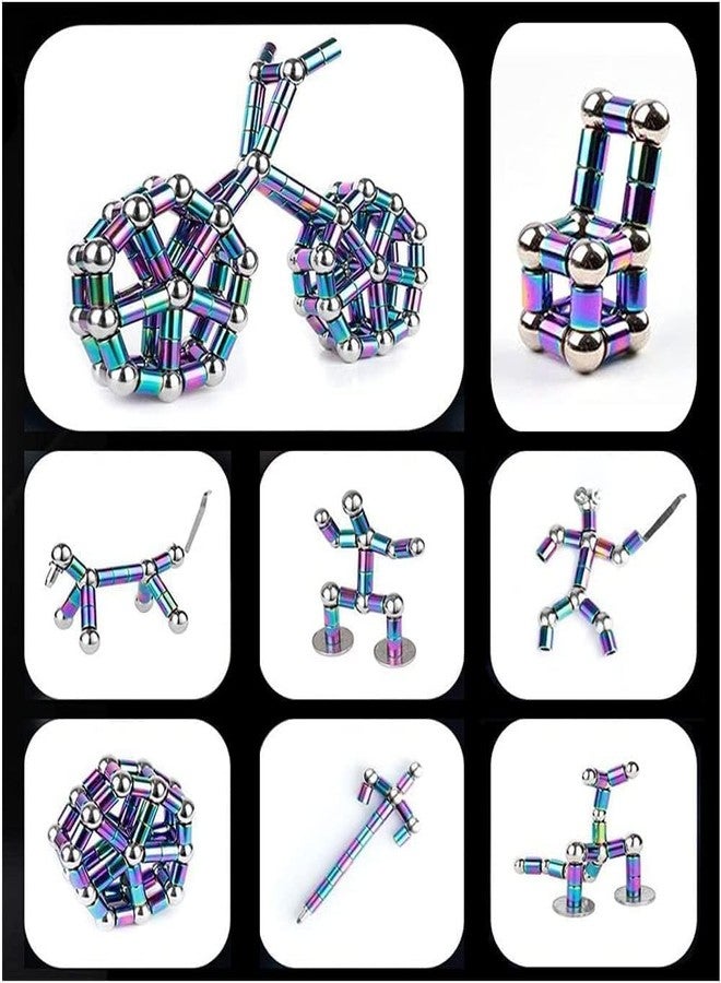 XIBO Magnetic Fidget Pen Rainbow Color Magnetic Toys | Decompression Metal Pen | Multifunction Writing Magnet Ballpoint | Fidget Cool Gadgets Toys Gifts for Kids, Boy, Girls Friends. - Image 5